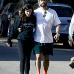 Corin Jamie-Lee Clark in a Black Sweatsuit Was Seen Out for a Morning Walk with Jesse Metcalfe on Thanksgiving in Los Angeles
