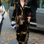 Debi Mazar in a Multi-Color Jumpsuit on the Set of Younger in Queens, New York