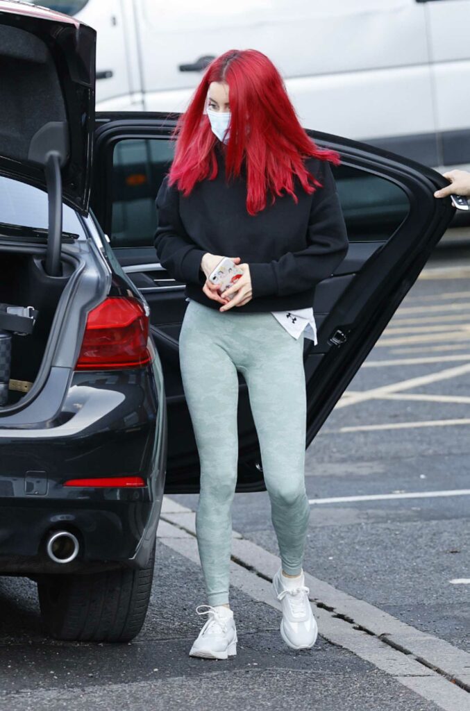 Dianne Buswell in a Protective Mask
