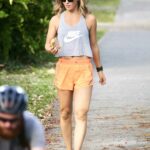 Erin McNaught in an Orange Shorts Was Seen Out with Her Mother in Brisbane