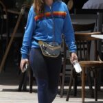 Isla Fisher in a Blue Track Jacket Was Seen Out in Sydney