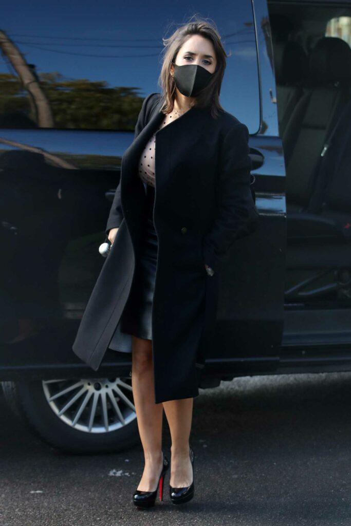Janette Manrara in a Black Coat