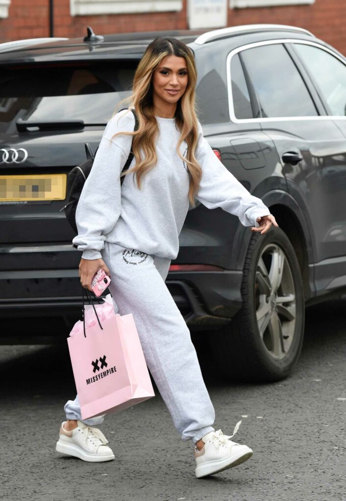 Joanna Chimonides in a Grey Sweatsuit