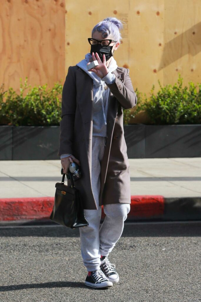 Kelly Osbourne in a Tan Coat