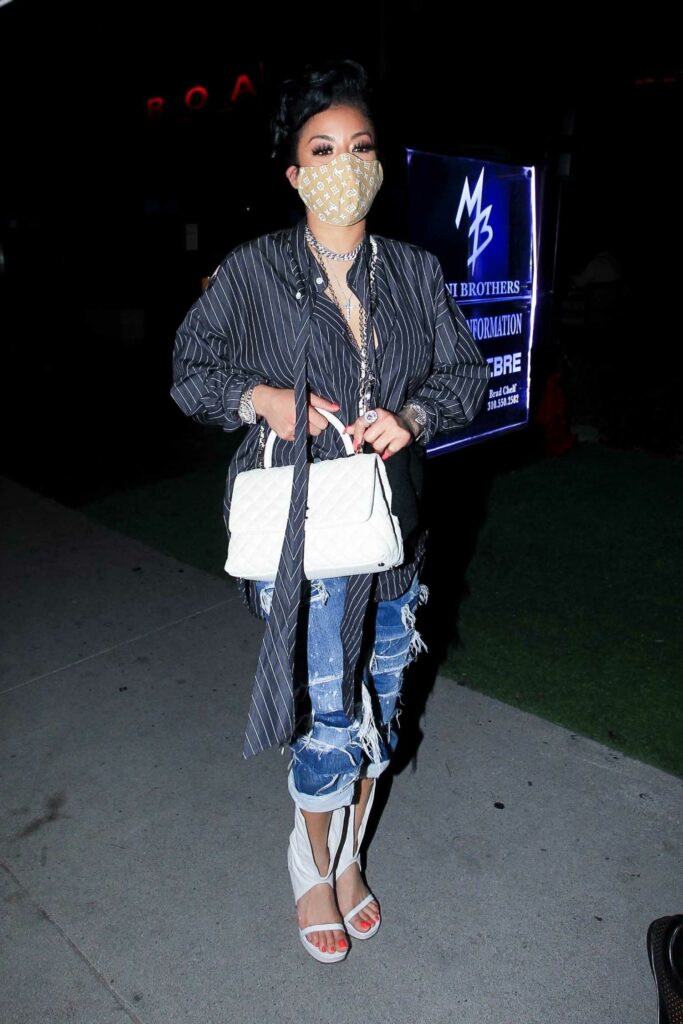 Keyshia Cole in a Protective Mask