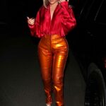 Kylie Jenner in a Red Blouse Was Seen Out in Beverly Hills