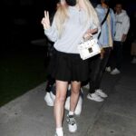Madi Monroe in a Black Mini Skirt Was Seen Out in Los Angeles