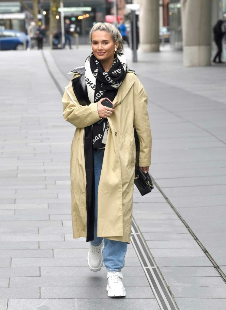 Molly-Mae Hague in a Beige Trench Coat