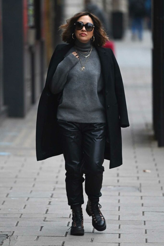 Myleene Klass in a Black Coat