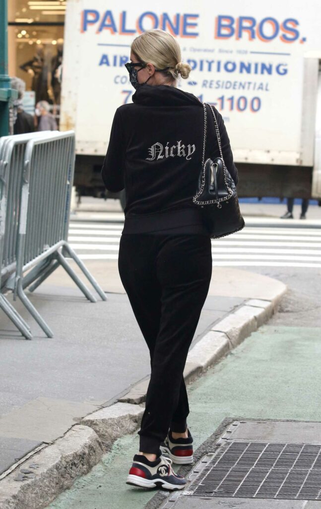 Nicky Hilton in a Black Tracksuit