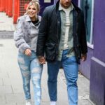 Olivia Buckland in a Grey Jacket Was Seen Out with Alex Bowen in London