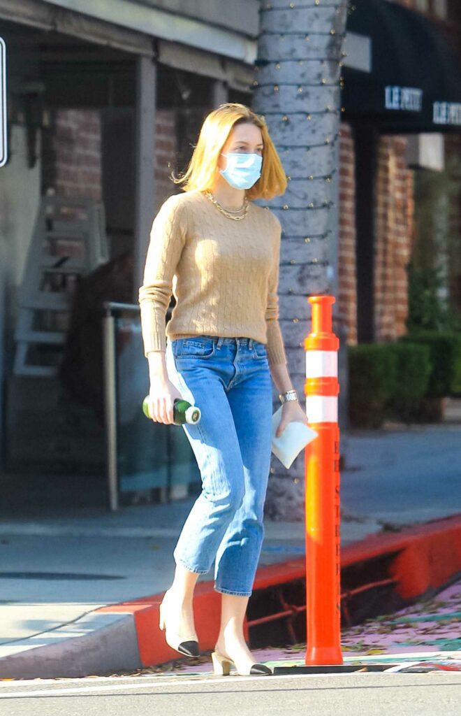 Olivia Holt in a Protective Mask