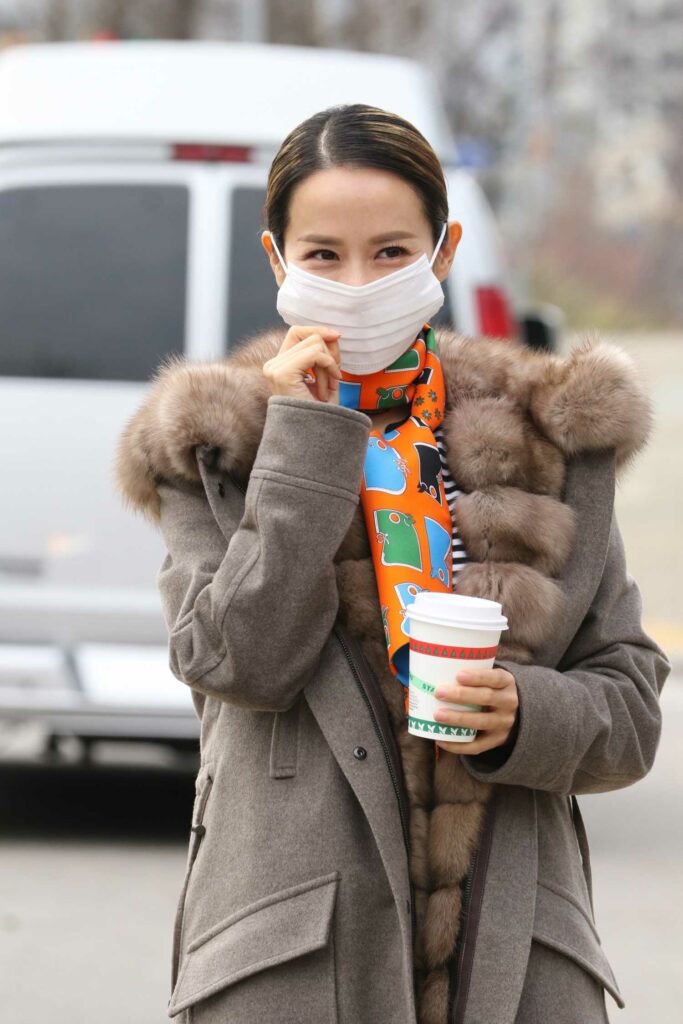 Cho Yeo-jeong in a Tan Coat