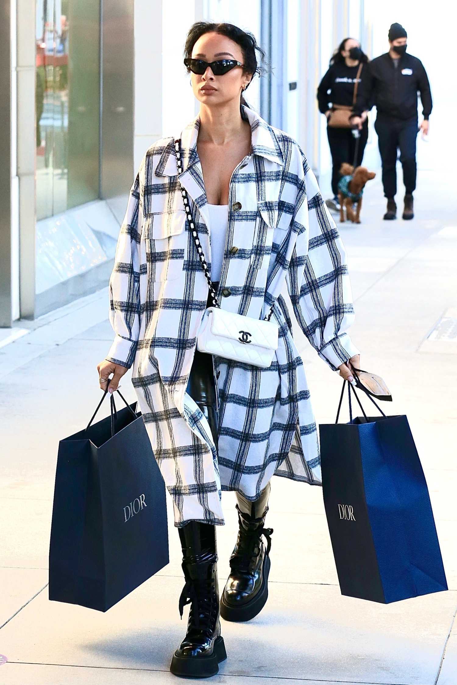 Draya Michele in a Black Boots Goes Shopping on Rodeo Drive in Beverly ...