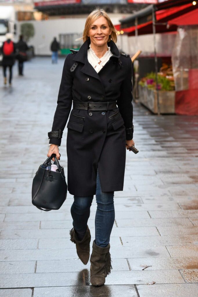 Jenni Falconer in a Black Coat