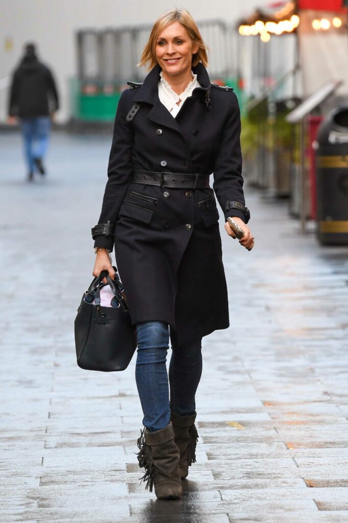 Jenni Falconer in a Black Coat