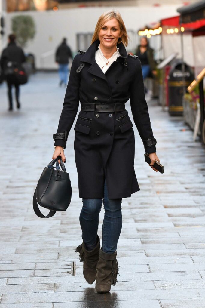 Jenni Falconer in a Black Coat