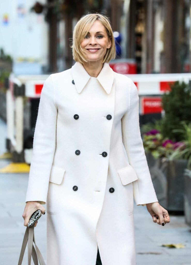 Jenni Falconer in a White Coat