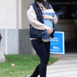 Katherine Schwarzenegger in a Black Protective Mask Was Seen Out for a Walk with Daughter Lyla in Santa Monica