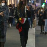 Madalina Ghenea in a Black Jacket Was Seen Out in Milan