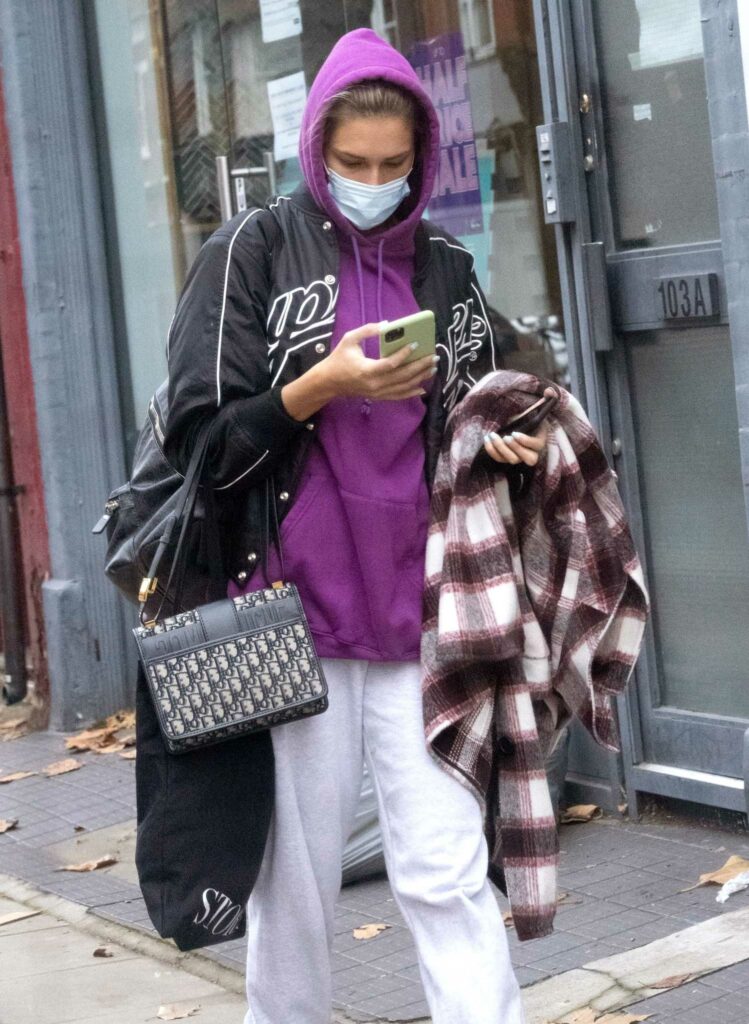 Zara McDermott in a Purple Hoodie