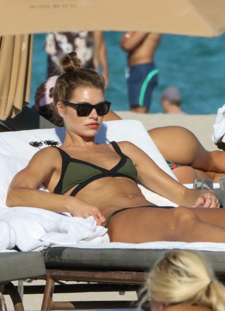 Anastasia Grik in an Olive Bikini