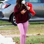 Aubrey Plaza in a Pink Leggings Was Seen Out in Los Angeles