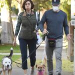 Bob Odenkirk in a Black Cap Walks His Dogs Out with Naomi Odenkirk in Los Angeles