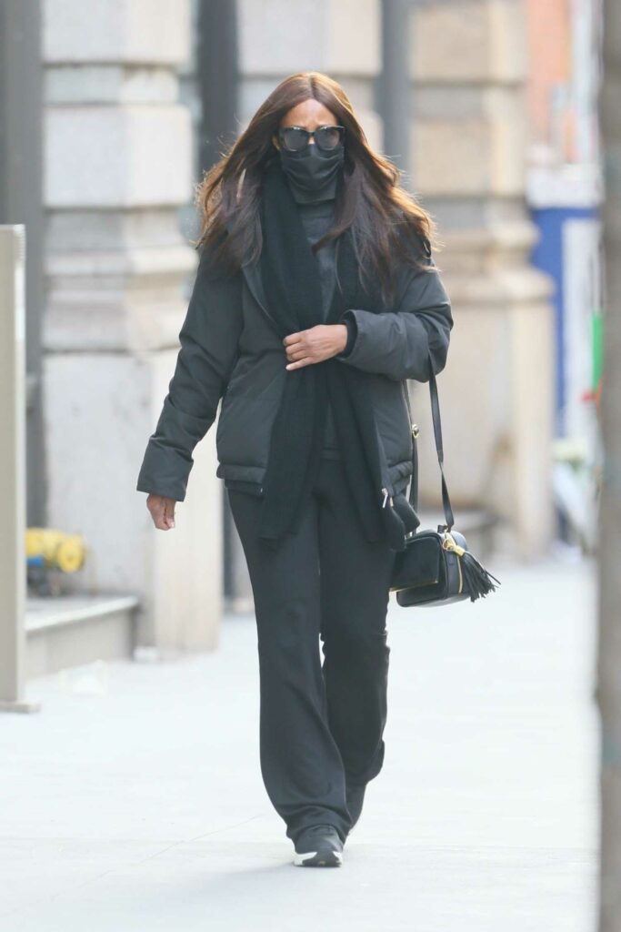 Chanel Iman in a Black Outfit