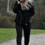 Charlotte Taundry in a Black Outfit Was Spotted Out in Stafford