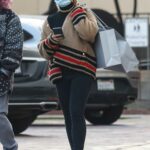DaniLeigh in a Black Beret Goes Shopping at Neiman Marcus with a Friend in Beverly Hills