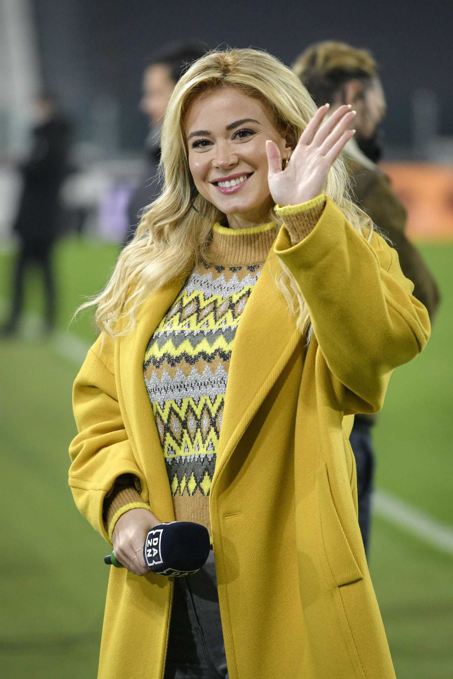 Diletta Leotta Attends a Match Juventus vs. Udinese at the Allianz