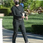 Jamie Lee Curtis in a Black Outfit Goes to Visit a Friend in Los Angeles
