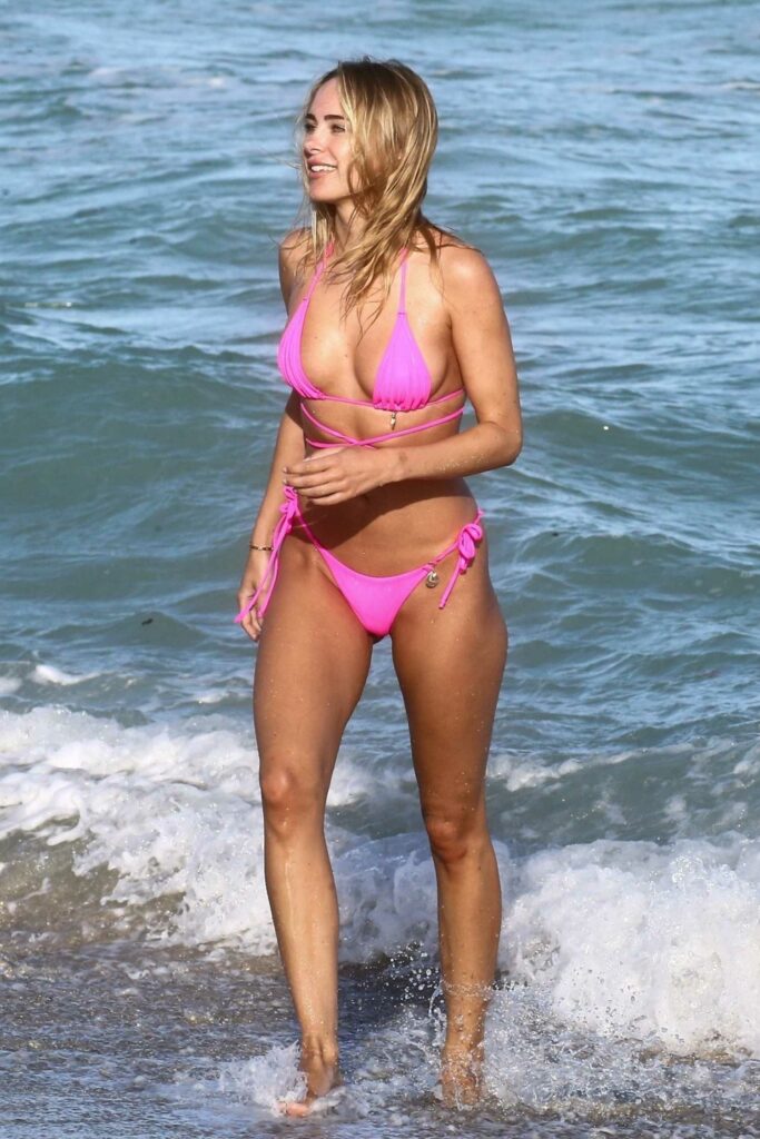 Kimberley Garner in a Purple Bikini