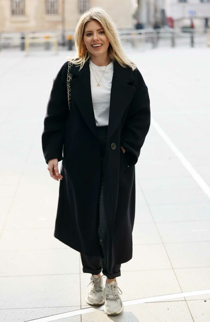 Mollie King in a Black Coat