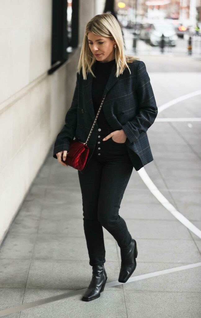 Mollie King in a Black Outfit