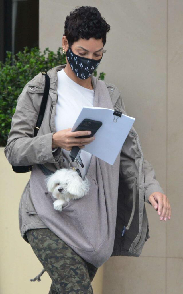 Nicole Murphy in a Black Protective Mask