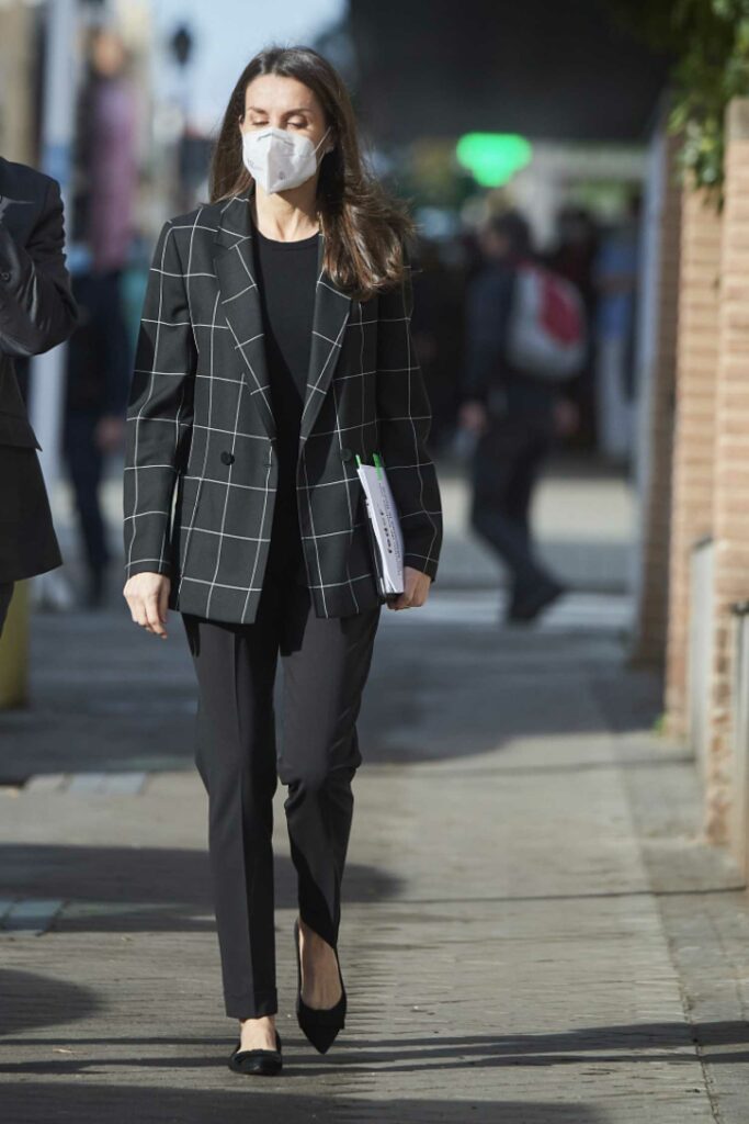 Queen Letizia of Spain in a Black Outfit