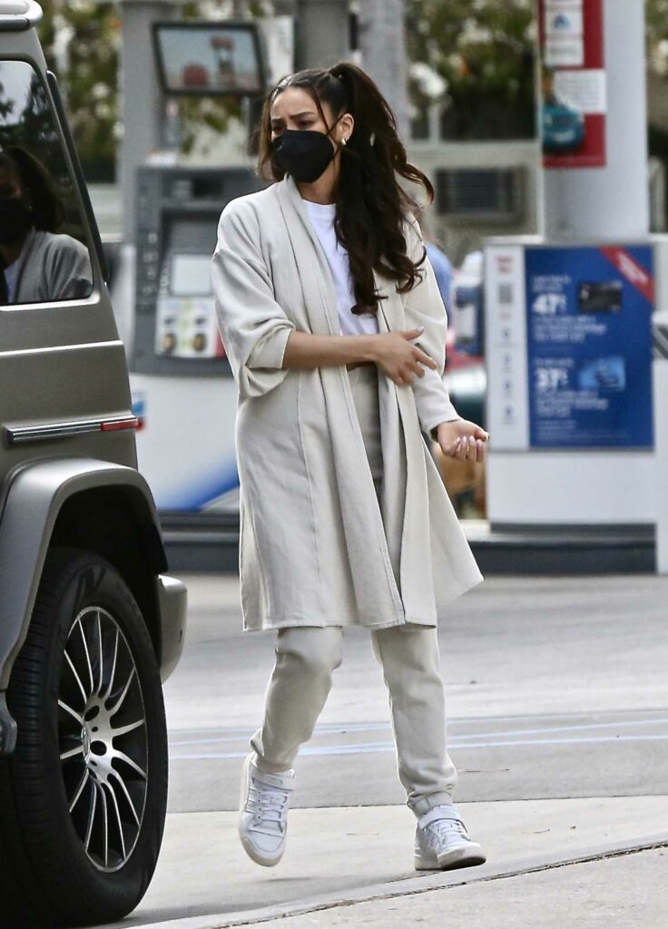 Shay Mitchell in a White Sneakers