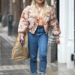 Sian Welby in a White Sneakers Leaves the Global Radio in London