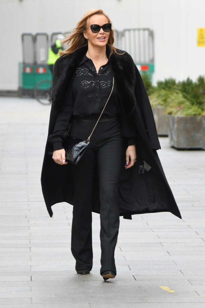 Amanda Holden in a Black Outfit