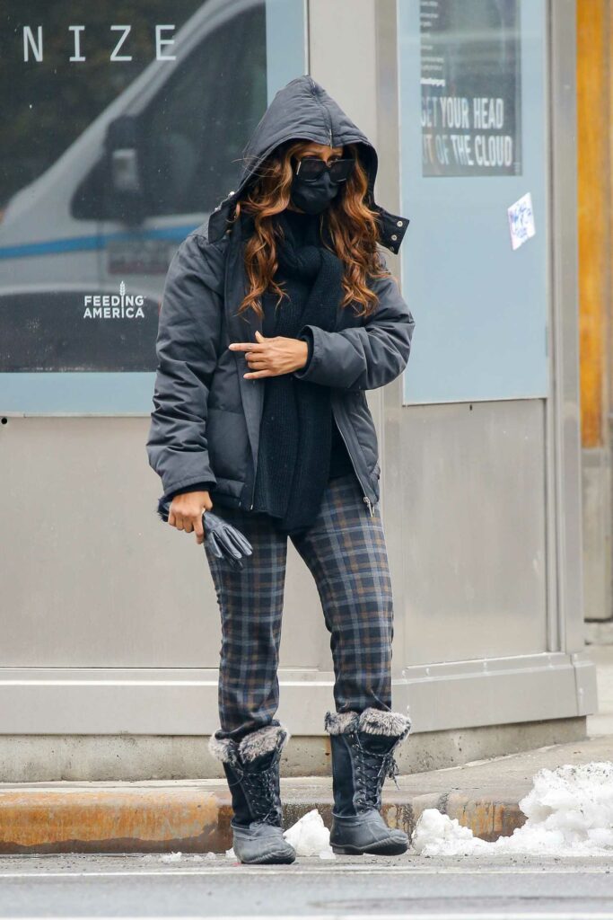Chanel Iman in a Black Jacket