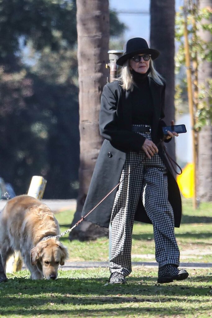 Diane Keaton in a Black Coat