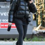 Faye Brookes in a Black Puffer Jacket Was Seen Out in Manchester