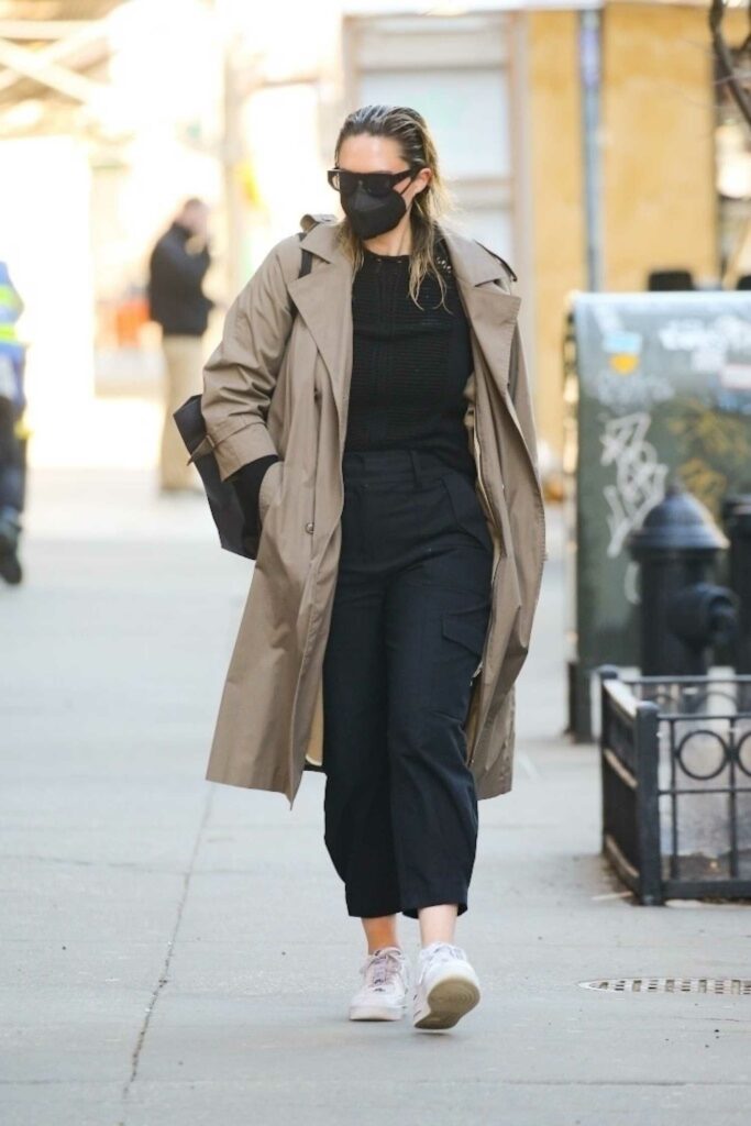 Georgina Burke in a Black Protective Mask