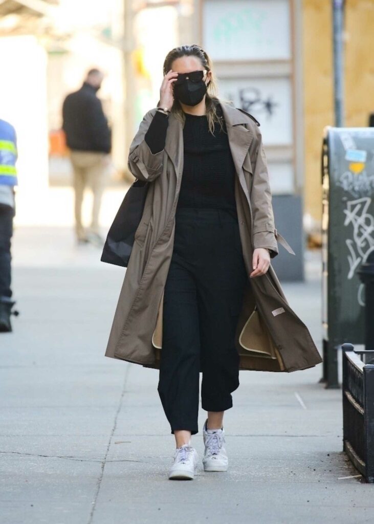 Georgina Burke in a Black Protective Mask