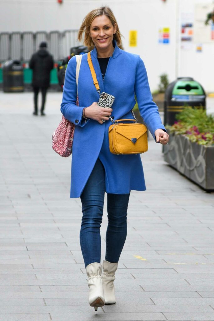 Jenni Falconer in a Blue Coat