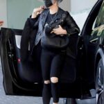 Kelly Osbourne in a Black Leather Jacket Goes Shopping in West Hollywood