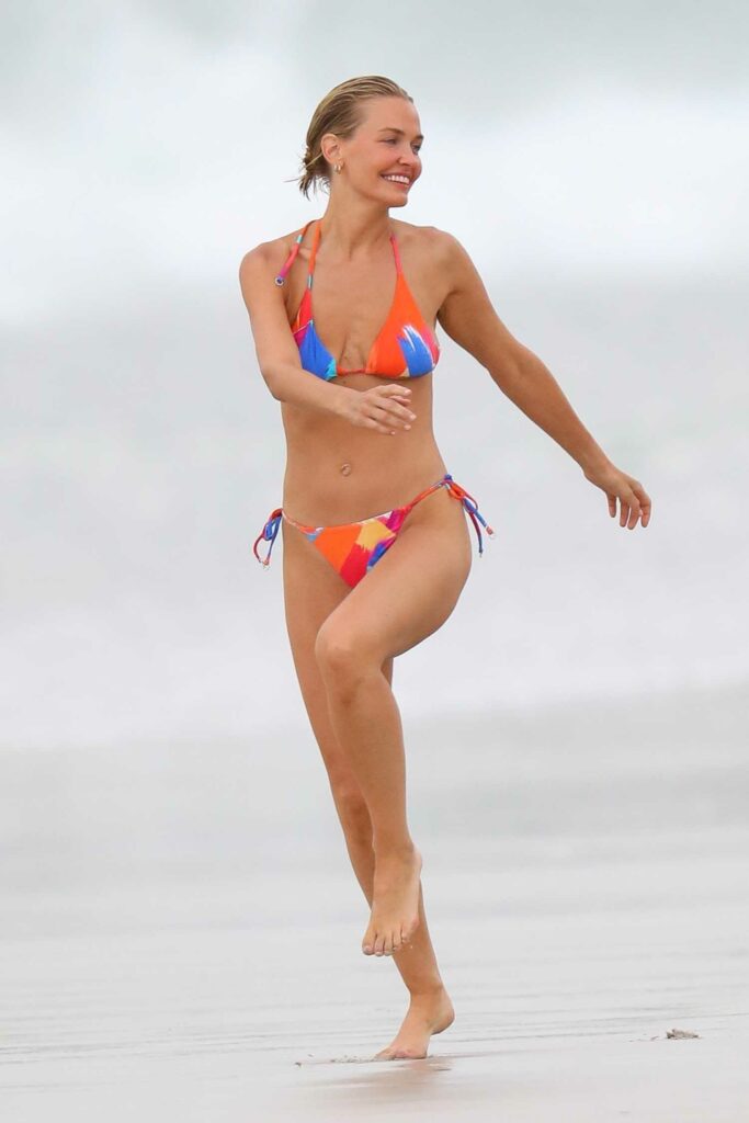 Lara Bingle in a Colorful Bikini
