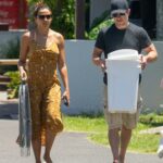 Luciana Barroso in a Yellow Dress Was Seen Out with Matt Damon in Byron Bay